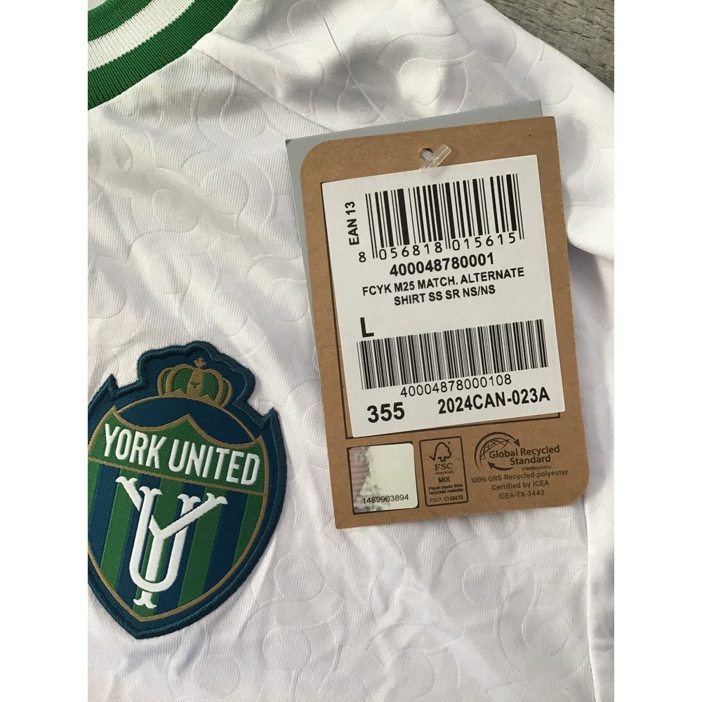 Macron Women's White York United FC 2025 Alternate Match Jersey NWT Size L - Picture 7 of 12